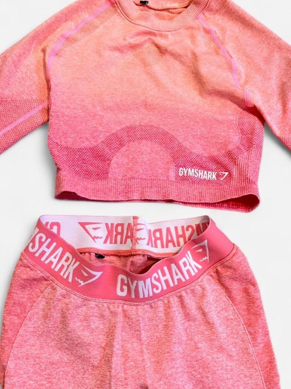 Gymshark pink & orange gradient set XS